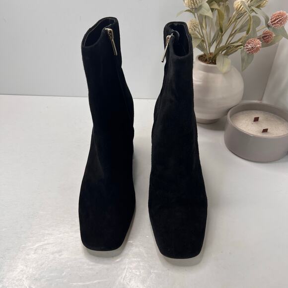 Sam Edelman Codie Ankle Boots Suede Block Heeled Black Women's 8M NWOB - Picture 4 of 9